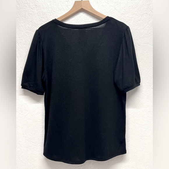 Mod Ref - Women's Short Sleeve Sweater V-Neck Black - XL - Picture 5 of 13